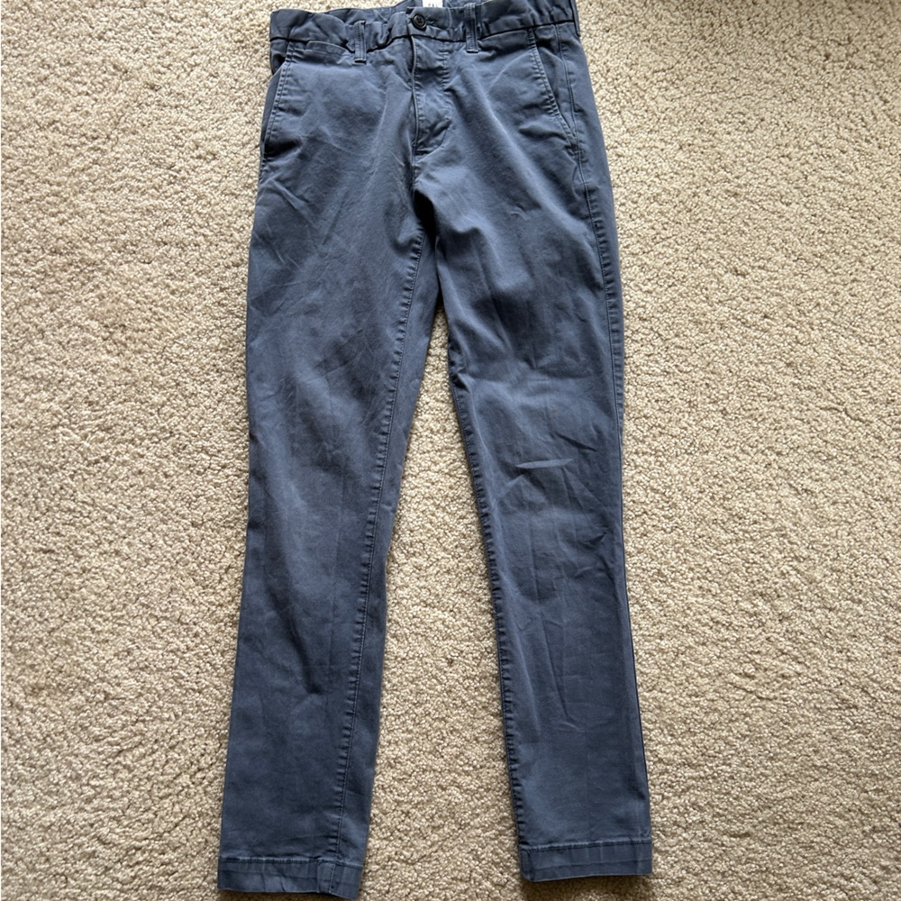 Gap Skinny Stretch Khaki Pants - Men's 28 x 30 Blue Pearl